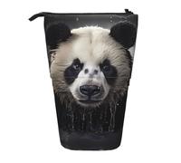 WZYCWB Boîte de rangement rétractable Panda dans l'eau pour porte-stylos, pinceaux de maquillage ou sacs à monnaie avec cordon de serrage.