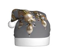 WZYCWB Bonnet de Père Noël à motif de lys nacré, adapté pour les fêtes de Noël, le réveillon du Nouvel An et les spectacles sur scène.