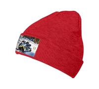WZYCWB Bonnet tricoté noir pour motoneige - Convient pour homme et femme, voyage en plein air, activités d'hiver, Rouge, Taille unique