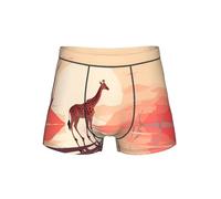 WZYCWB Boxer à motif girafe pour homme, taille élastique confortable (S-4XL), Noir , L