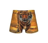 WZYCWB Boxer à motif tigre Rising Sun pour homme, taille élastique confortable (S-4XL), Noir , M
