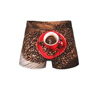 WZYCWB Boxer à motifs grains de café et bonnets pour homme, taille élastique confortable (S-4XL), Noir , 4XL