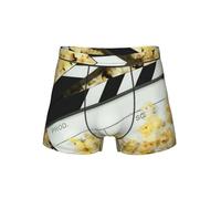 WZYCWB Boxer Cinema Clapboard et Popcorn pour homme, taille élastique confortable (S-4XL), Noir , 4XL