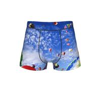 WZYCWB Boxer coloré à motif montgolfière pour homme, taille élastique confortable (S-4XL), Noir , XXL