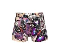 WZYCWB Boxer coloré à motifs papillons sur fleurs pour homme, taille élastique confortable (S-4XL), Noir , L
