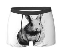 WZYCWB Boxer Funny Bunny pour homme - Boxer confortable et respirant, noir, Small