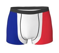 WZYCWB Boxer Homme Imprimé Drapeau France Boxer Slip Polyester Élastique Boxer Slip - Plusieurs Tailles, noir, Medium