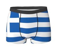 WZYCWB Boxer imprimé drapeau grec pour homme - Slip respirant et à séchage rapide, multiple (S-XXL), noir, Small