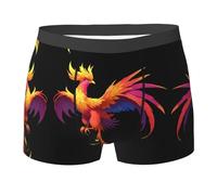WZYCWB Boxer Mythical Phoenix pour homme (S-XXL) - Tissu élastique léger, respirant, absorbant la transpiration, extensible, noir, Medium
