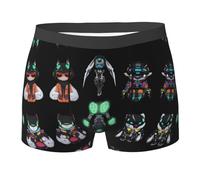 WZYCWB Boxer Neon Cyber pour homme (S-XXL) - Tissu élastique léger, respirant, absorbant la transpiration, extensible, noir, X-Large