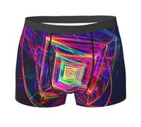 WZYCWB Boxer Neon Line pour homme (S-XXL) - Tissu élastique léger, respirant, absorbant la transpiration, extensible, noir, X-Large