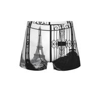 WZYCWB Boxer Paris Tour Eiffel pour homme Taille élastique confortable S-4XL, Noir , 4XL