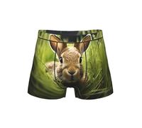 WZYCWB Boxer pour homme avec motif animal dans la brousse, taille élastique confortable (S-4XL), Noir , XL