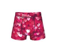 WZYCWB Boxer pour homme avec motif cœur pour la Saint-Valentin, taille élastique confortable (S-4XL), Noir , 3XL