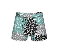 WZYCWB Boxer pour homme avec motif fleur de dahlia, taille élastique confortable (S-4XL), Noir , 4XL