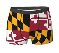 WZYCWB Boxer pour homme imprimé drapeau de l'État du Maryland - Slip respirant et à séchage rapide, multiple (S-XXL), noir, Small