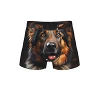 WZYCWB Boxer pour homme motif berger allemand, taille élastique confortable (S-4XL), Noir , 4XL