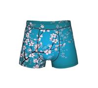WZYCWB Boxer pour homme Motif fleurs de cerisier Taille élastique confortable (S-4XL), Noir , 4XL