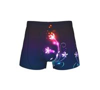WZYCWB Boxer pour homme Motif fleurs légères Taille élastique confortable (S-4XL), Noir , S