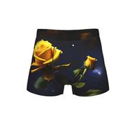 WZYCWB Boxer rose étoilé pour homme, taille élastique confortable (S-4XL), Noir , 4XL