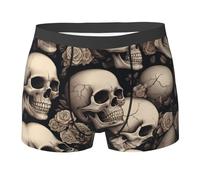 WZYCWB Boxer Skull of Love XXL pour homme (S-XXL) - Tissu élastique léger, respirant, absorbant la transpiration, noir