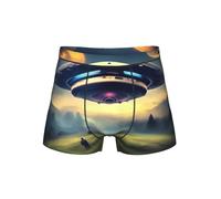 WZYCWB Boxer UFO Landing pour homme, taille élastique confortable (S-4XL), Noir , 4XL
