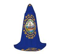 WZYCWB Cape à capuche à motif drapeau du New Hampshire M - Costume de cosplay - Accessoires de fête de vacances
