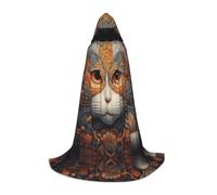 WZYCWB Cape à capuche à motif œil de chat en gros plan L pour cosplay - Accessoires de costume de fête de vacances