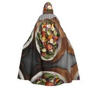 WZYCWB Cape à capuche à motif salade de légumes pour Halloween, fête et réunion de famille
