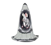 WZYCWB Cape à capuche à motif souris dans le trou L - Costume de cosplay - Accessoires de déguisement pour fête de vacances