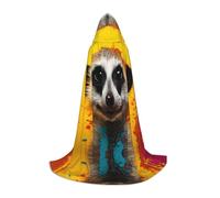 WZYCWB Cape à capuche à motif suricate M pour cosplay - Accessoires de costume de fête de vacances