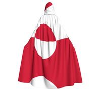 WZYCWB Cape à capuche avec drapeau du Groenland - Pour Halloween - Grande taille - Unisexe - Pour bal masqué - Jeu de rôle