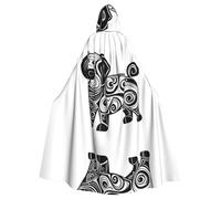WZYCWB Cape à capuche avec motif chien étrange pour Halloween, fête et réunion de famille