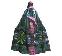 WZYCWB Cape à capuche avec motif marmotte avec parapluie pour Halloween, fête et réunion de famille