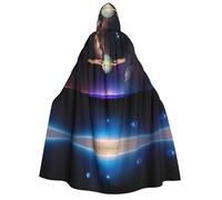 WZYCWB Cape à capuche Cosmic Saturn pour adulte - Parfaite pour les fêtes d'Halloween, le cosplay, les spectacles sur scène et les réunions à thème.