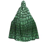 WZYCWB Cape à capuche crocodile vert pour adulte - Parfaite pour les fêtes d'Halloween, le cosplay, les spectacles sur scène et les réunions à thème.