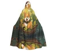 WZYCWB Cape à capuche d'Halloween pour chien assis, une cape élégante pour adulte, parfaite pour les carnavals, les fêtes à thème et les mascarades.