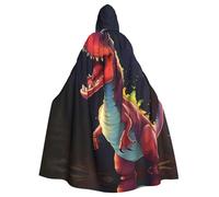 WZYCWB Cape à capuche dinosaure à grande bouche d'Halloween, une cape élégante pour adulte parfaite pour les carnavals, les fêtes à thème et les mascarades.