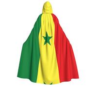 WZYCWB Cape à capuche drapeau du Sénégal pour adulte - Parfaite pour les fêtes d'Halloween, le cosplay, les spectacles sur scène et les rassemblements à thème.