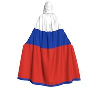 WZYCWB Cape à capuche drapeau russe pour adulte - Parfaite pour les fêtes d'Halloween, le cosplay, les spectacles sur scène et les réunions à thème.