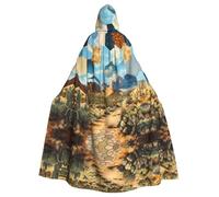 WZYCWB Cape à capuche hexagonale du désert pour Halloween, carnaval, bal masqué, jeu de rôle