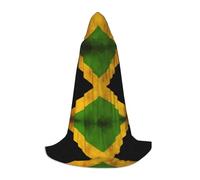 WZYCWB Cape à capuche imprimée ancien drapeau jamaïcain M parfaite pour les magiciens et les costumes de jeu de rôle (S-L)