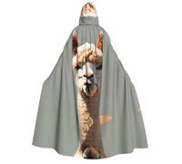 WZYCWB Cape à capuche imprimée avatar alpaga - Parfaite pour les fêtes d'Halloween, les spectacles théâtraux et les séances photo.