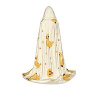 WZYCWB Cape à capuche imprimée canard peinte à la main, taille M, L