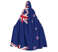 WZYCWB Cape à capuche imprimée drapeau de la Nouvelle-Zélande - Parfaite pour les fêtes d'Halloween, les spectacles théâtraux et les séances photo.