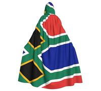 WZYCWB Cape à capuche imprimée drapeau de l'Afrique du Sud pour adultes, Halloween, carnaval, bal masqué, jeu de rôle
