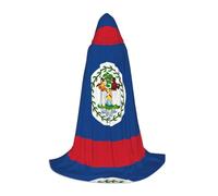 WZYCWB Cape à capuche imprimée drapeau du Belize S parfaite pour les magiciens et les costumes de jeu de rôle (S-L)