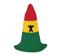 WZYCWB Cape à capuche imprimée drapeau du Ghana S parfaite pour les magiciens et les costumes de jeu de rôle (S-L)