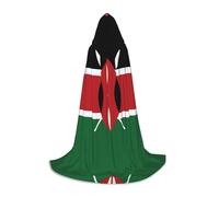 WZYCWB Cape à capuche imprimée drapeau du Kenya M parfaite pour les magiciens et les costumes de jeu de rôle (S-L)