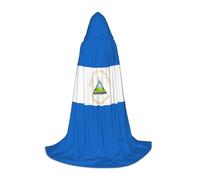WZYCWB Cape à capuche imprimée drapeau du Nicaragua L pour jeunes, parfaite pour les magiciens et les costumes de jeu de rôle (S-L)